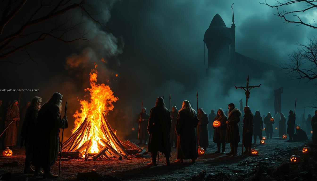 A chilling journey into Halloween, ancient spirits, Celtic myths, ghost beliefs and the origins of October 31.